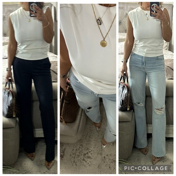 New🩷Beautiful Soft White sleeveless top - Picture 2 of 5